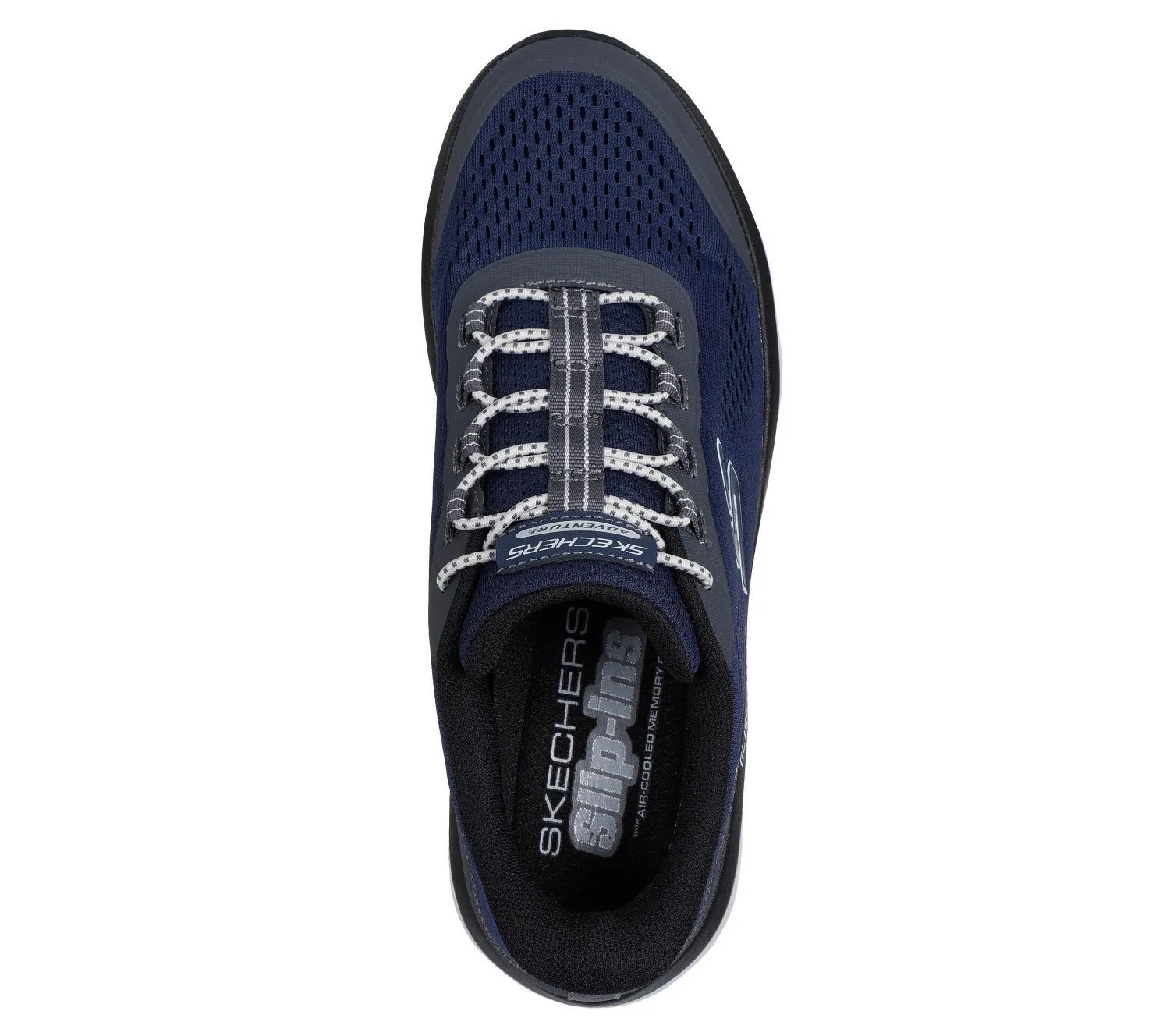 Skechers GLIDE-STEP SOLE - GLOVER PEAK Herren Sneaker Low Schnürschuhe Slipper navy