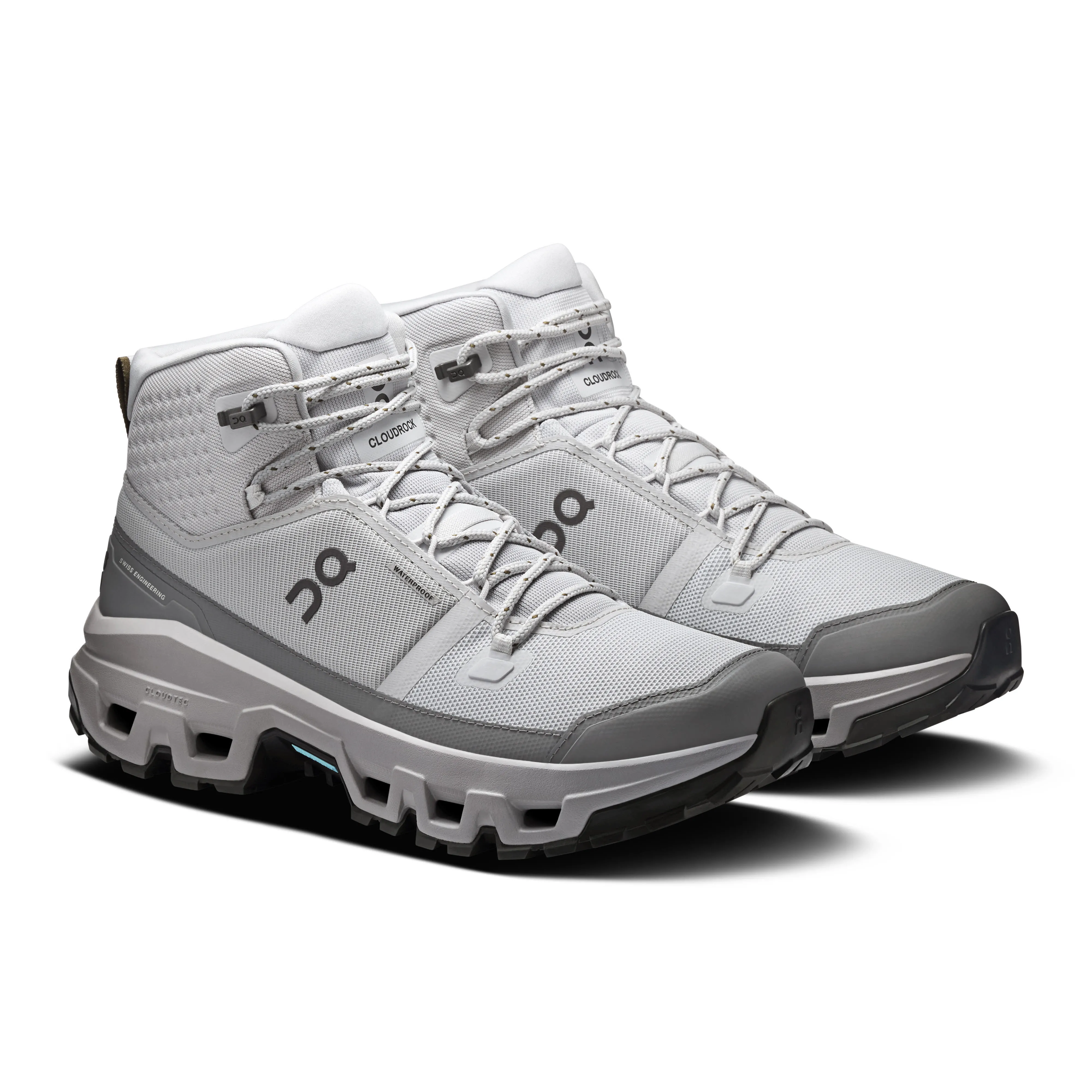 ON CLOUDROCK MID WP Herren Trekkingschuhe Wanderschuhe glacier/alloy