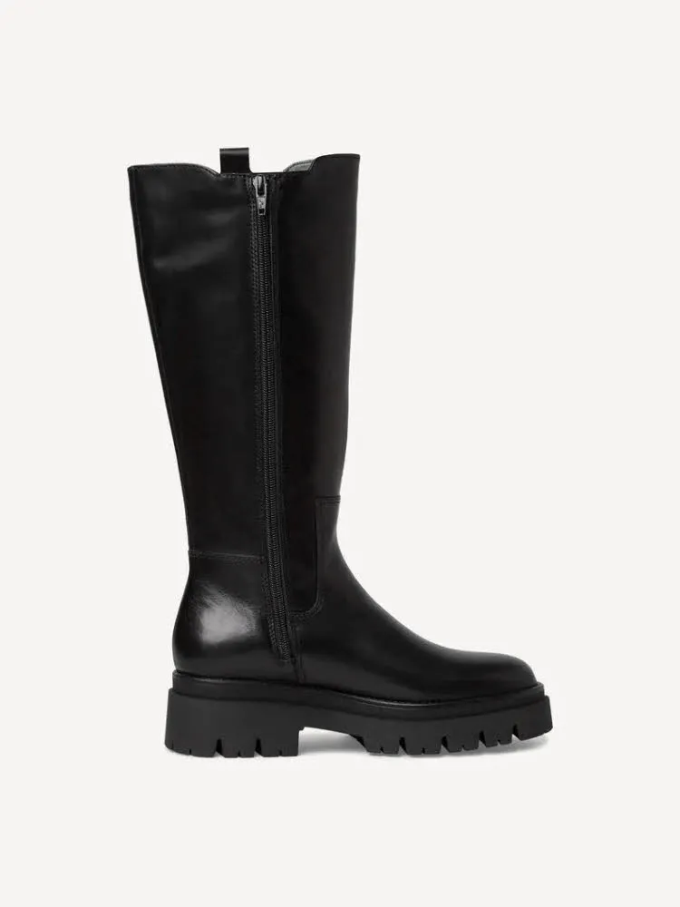 Tamaris Long Boot Flat Damen Modestiefel Stiefel schwarz