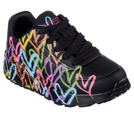 Skechers UNO LITE - SPREAD THE LOVE Sneaker Schnürer Kinder schwarz
