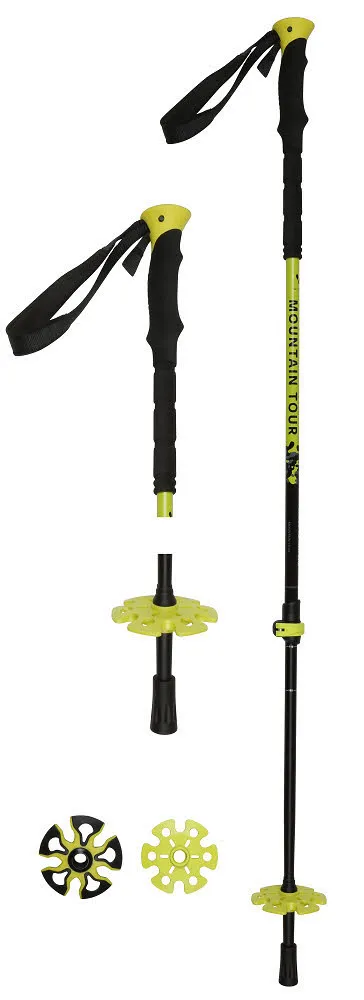 Witeblaze MOUNTAIN TOUR Unisex Touring Poles Tourenskistöcke schwarz/lime