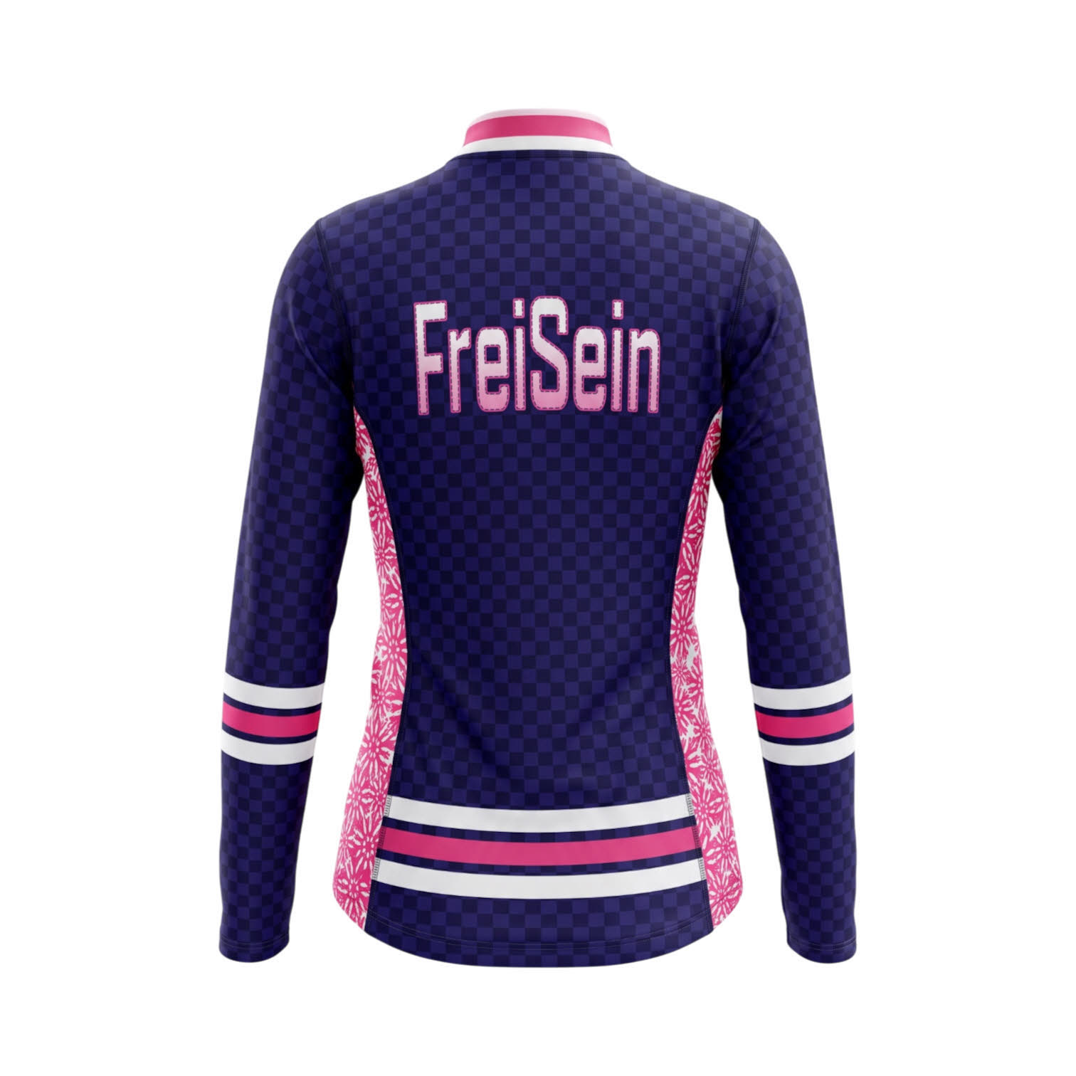 FreiSein Project SPEEDGONDULA Damen Skirolli Midlayer Funktionsshirt pink gemustert