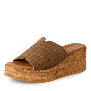 Tamaris Lederpantolette braun Damen