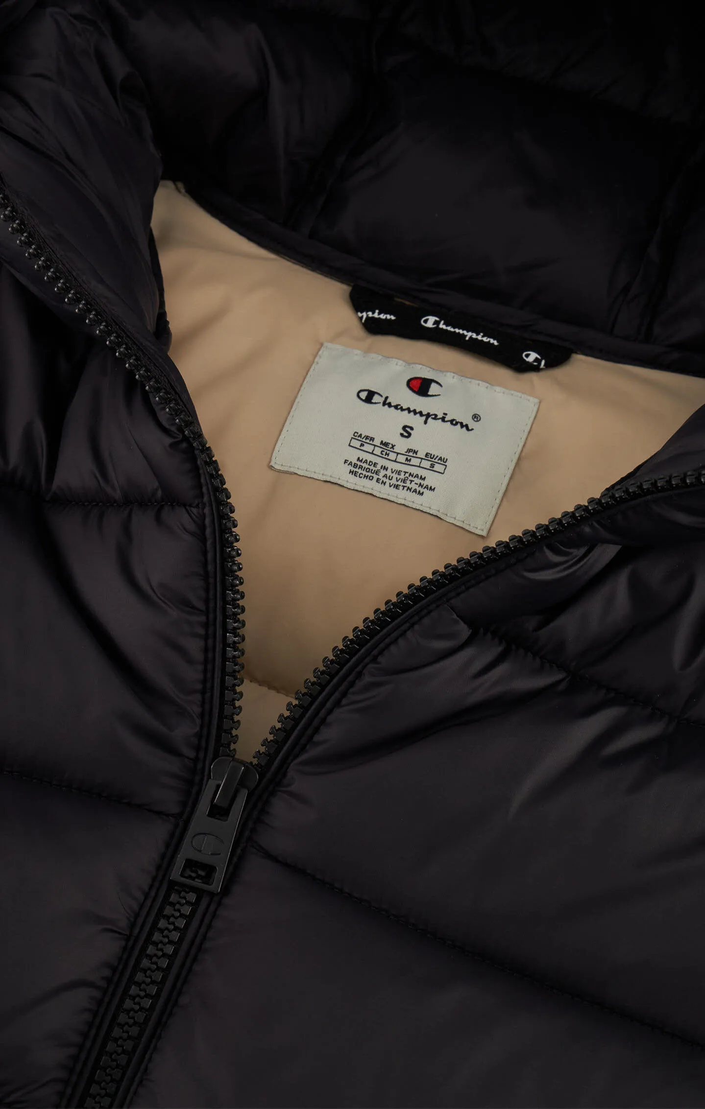 Champion Kapuzenjacke Daunenjacke Damen schwarz