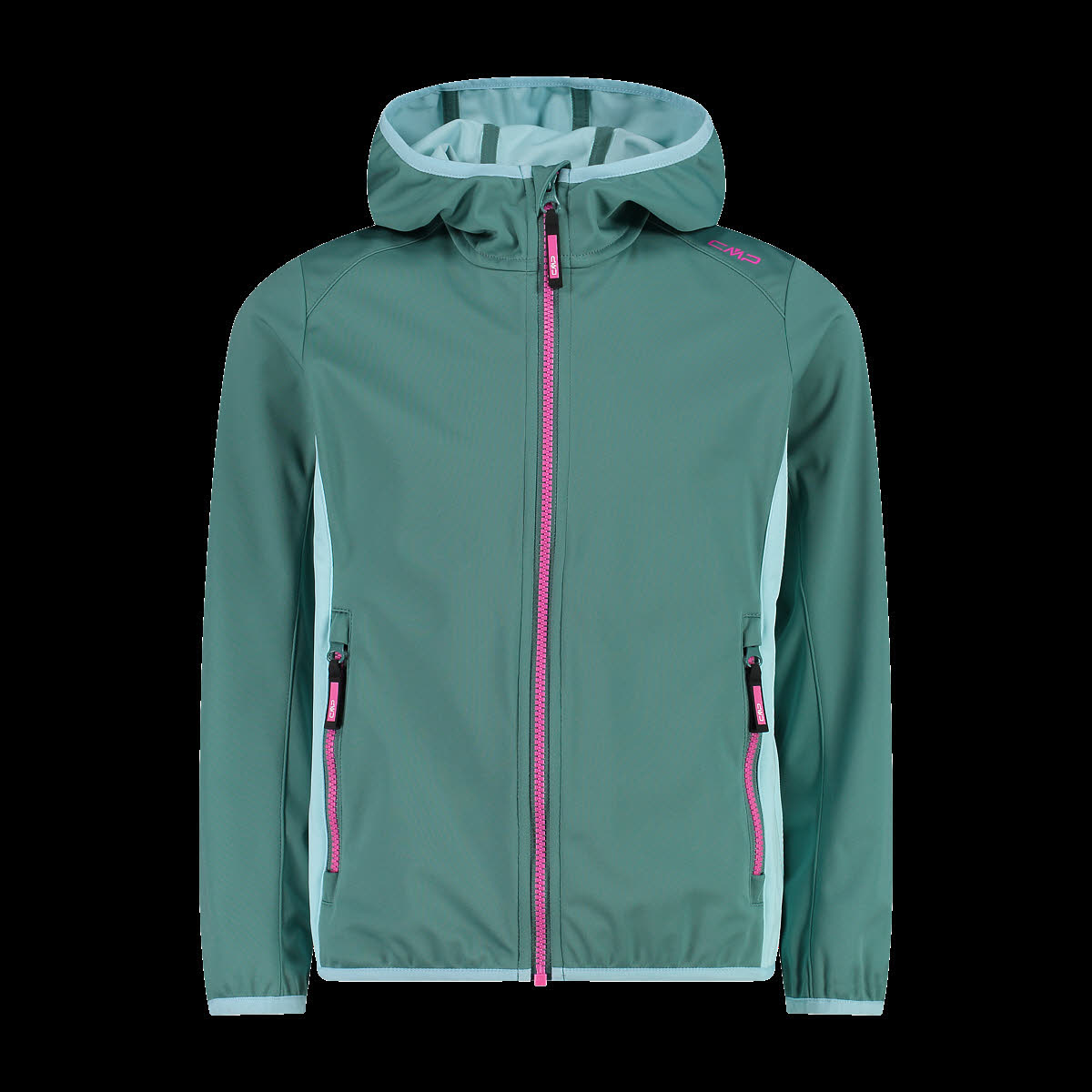 CMP Mädchen Softshelljacke Kapuzenjacke blaugrün