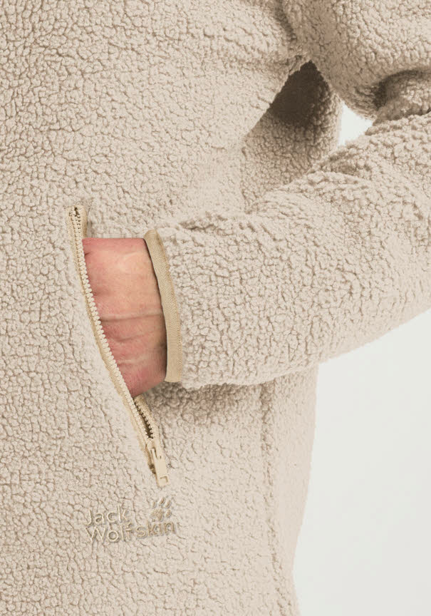 Jack Wolfskin HIGH CURL COAT Fleecemantel Damen grau