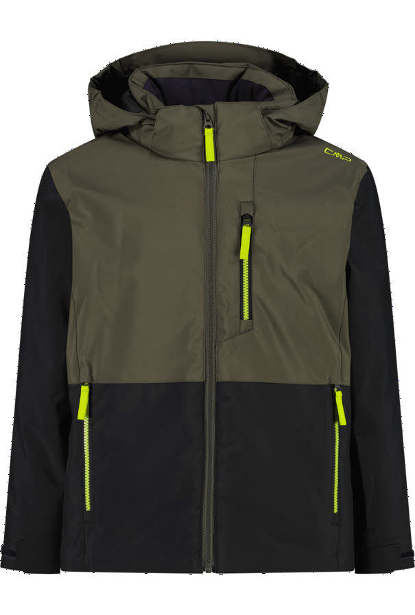 COMPAGNOLO JU JACKET SNAPS HOOD Jungen Ski-/Snowboardjacke olive