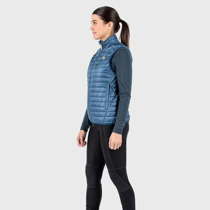 Fjällräven Padded Damen Outdoor Wander Weste Schwarz NEU