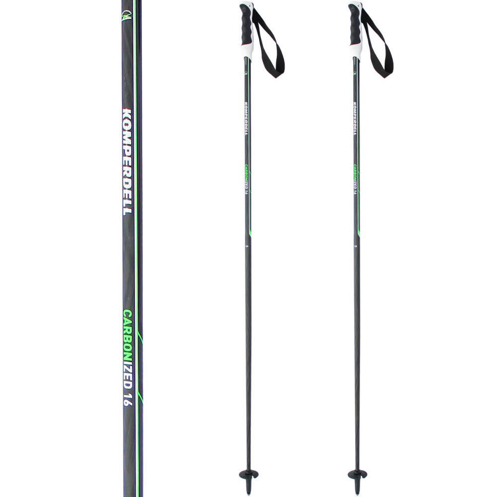 Komperdell CARBONIZED 16 Unisex Skistöcke Skipoles schwarz/grün
