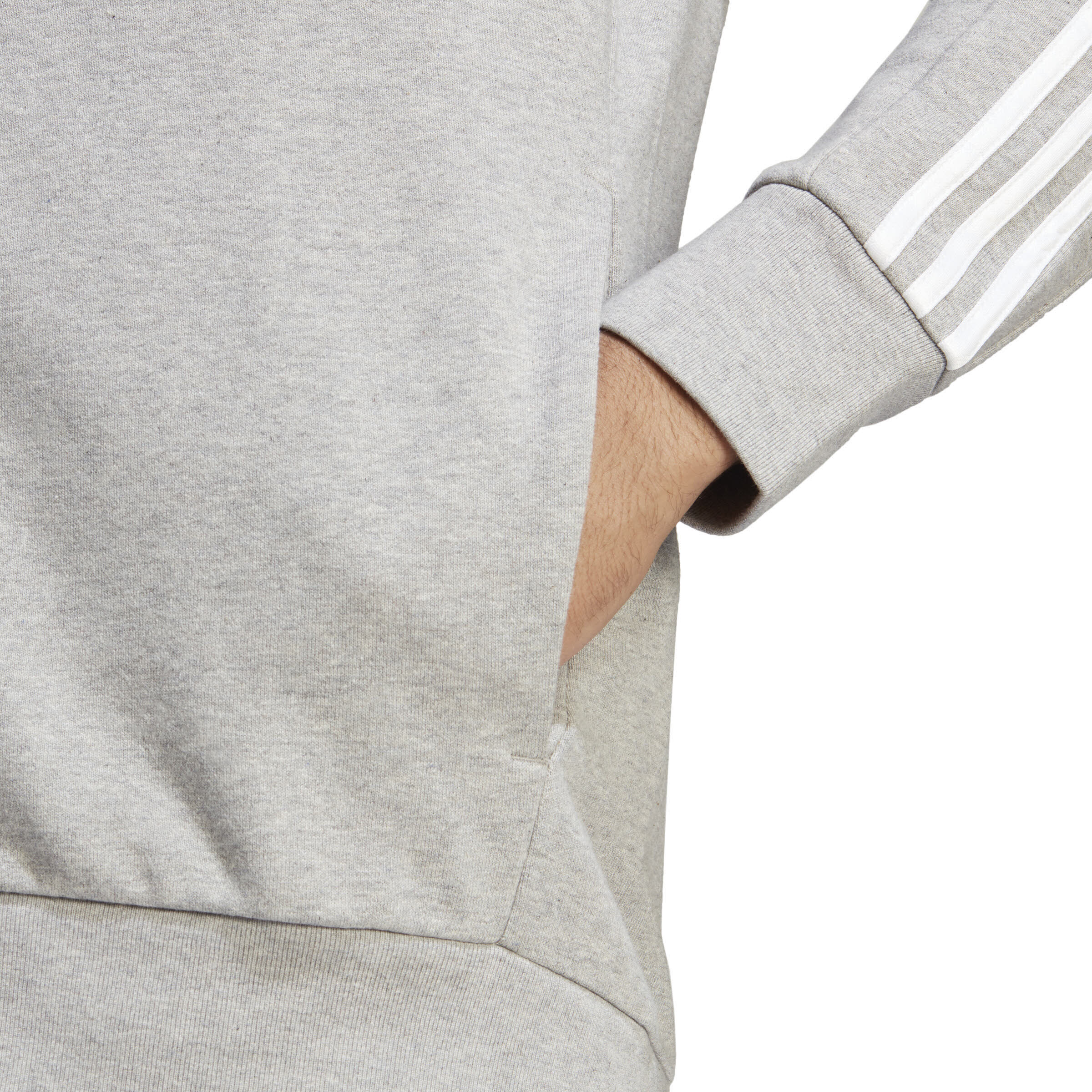 adidas HE 3S FT FZ HD Herren Kapuzenjacke Trainingsweste grau