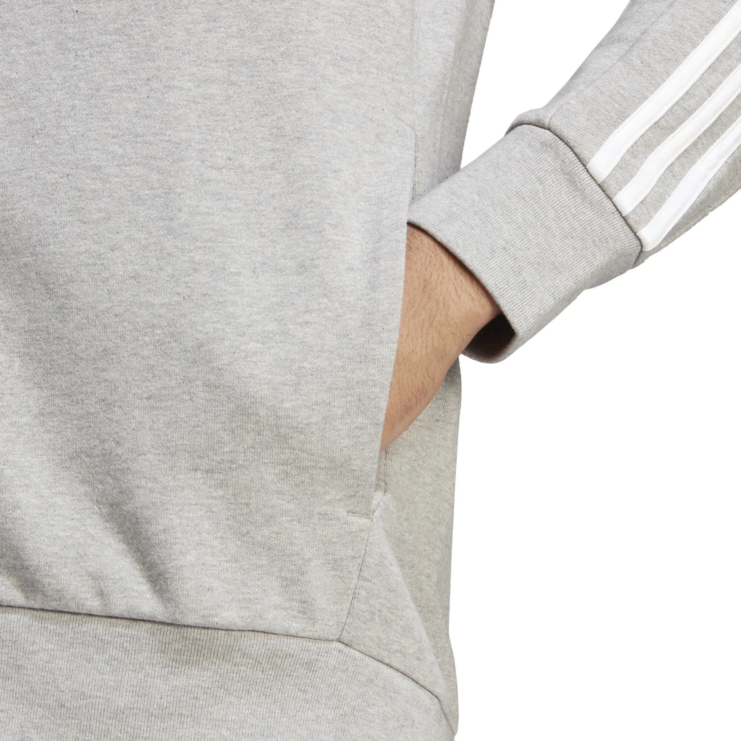 adidas HE 3S FT FZ HD Herren Kapuzenjacke Trainingsweste grau