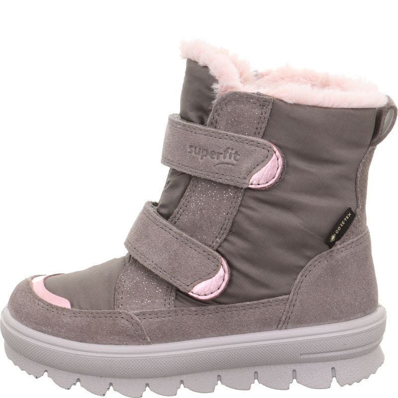 Superfit FLAVIA Mädchen Winterstiefel Snowboots grau/rosa