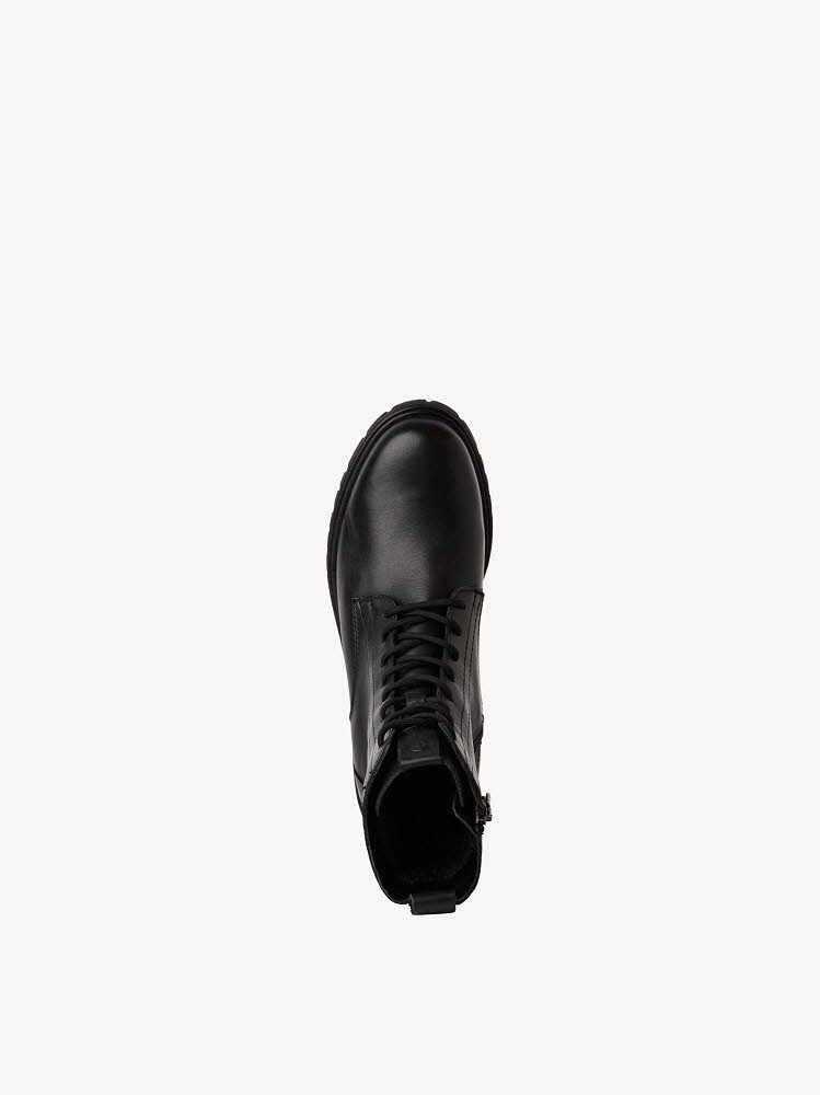 Tamaris Lederstiefeletten Damen Stiefel Modestiefel schwarz