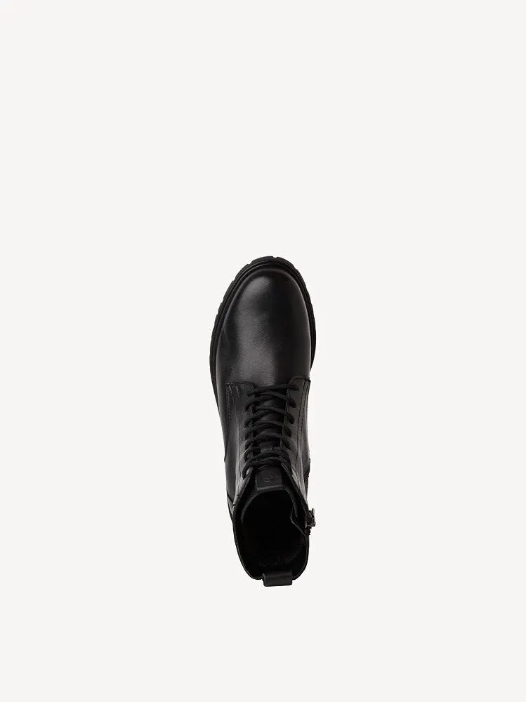 Tamaris Lederstiefeletten Damen Stiefel Modestiefel schwarz