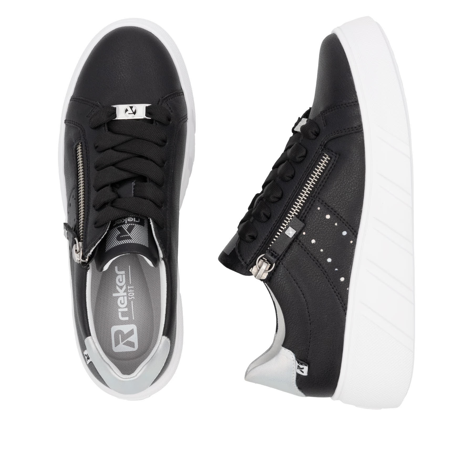 Rieker FSK Damen Halbschuhe Sneaker Low modisch schwarz