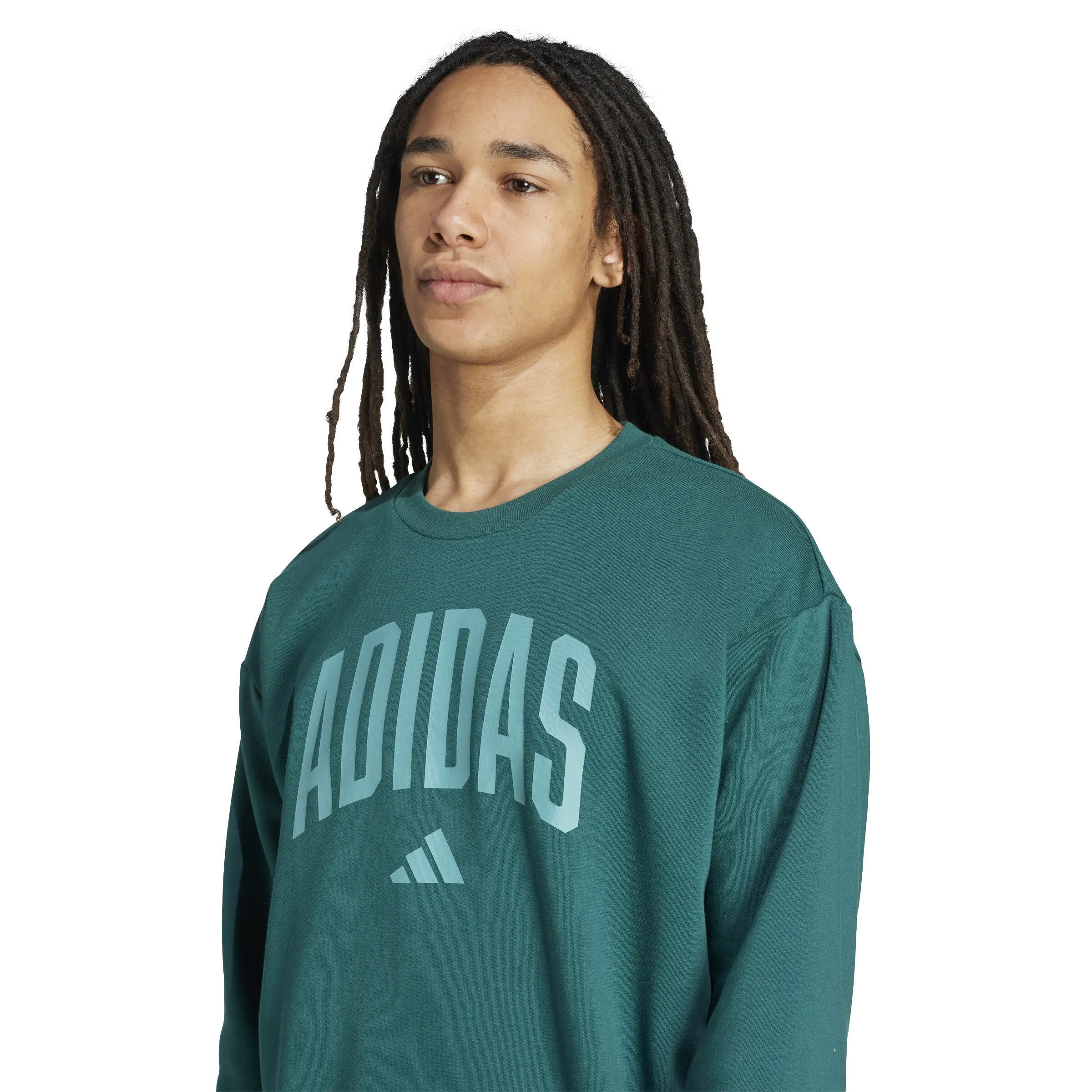 adidas College Style Herren Sweatshirt Fleece - Pullover grün