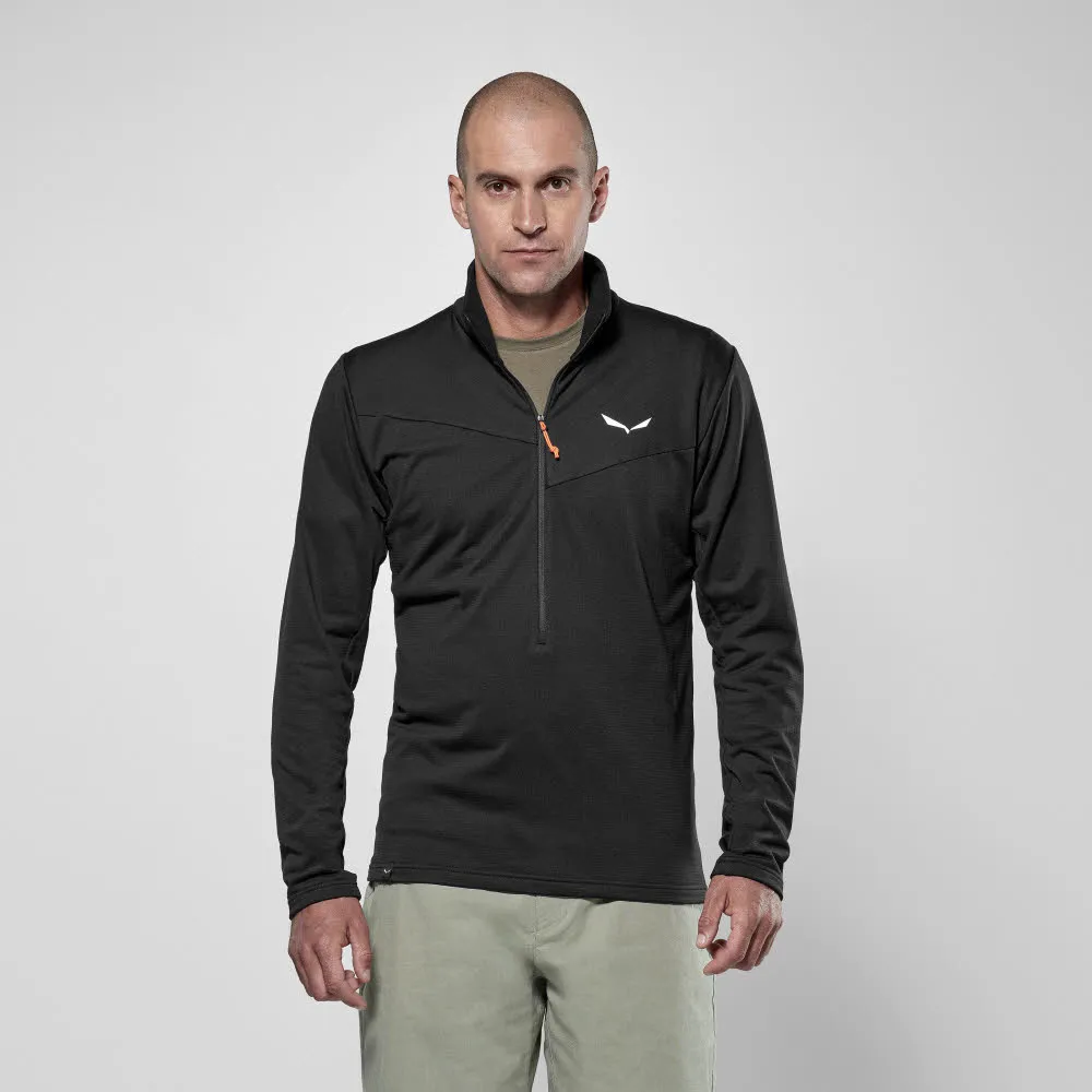 SALEWA Puez Cammino Polarlte Half Zip Fleecepullover Herren schwarz