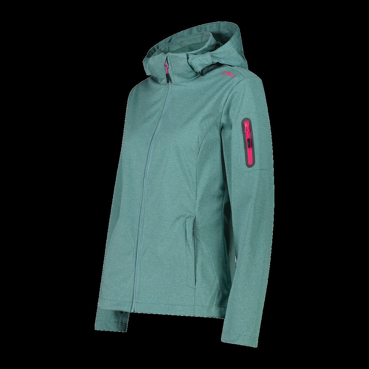 CMP Damen Kapuzenjacke Softshelljacke blaugrün