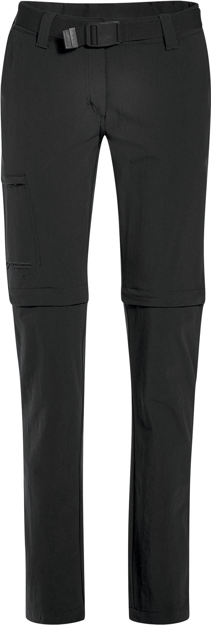 Maiersports Inara Slim Damen Ziphose Outdoorhose Schwarz