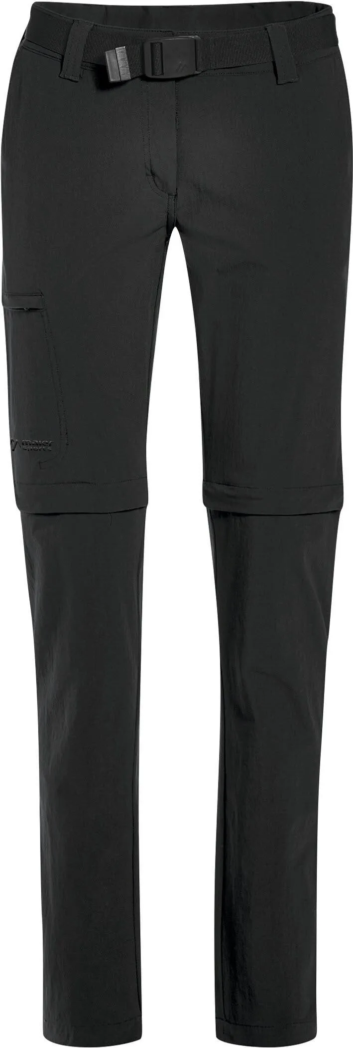 Maiersports Inara Slim Damen Ziphose Outdoorhose Schwarz