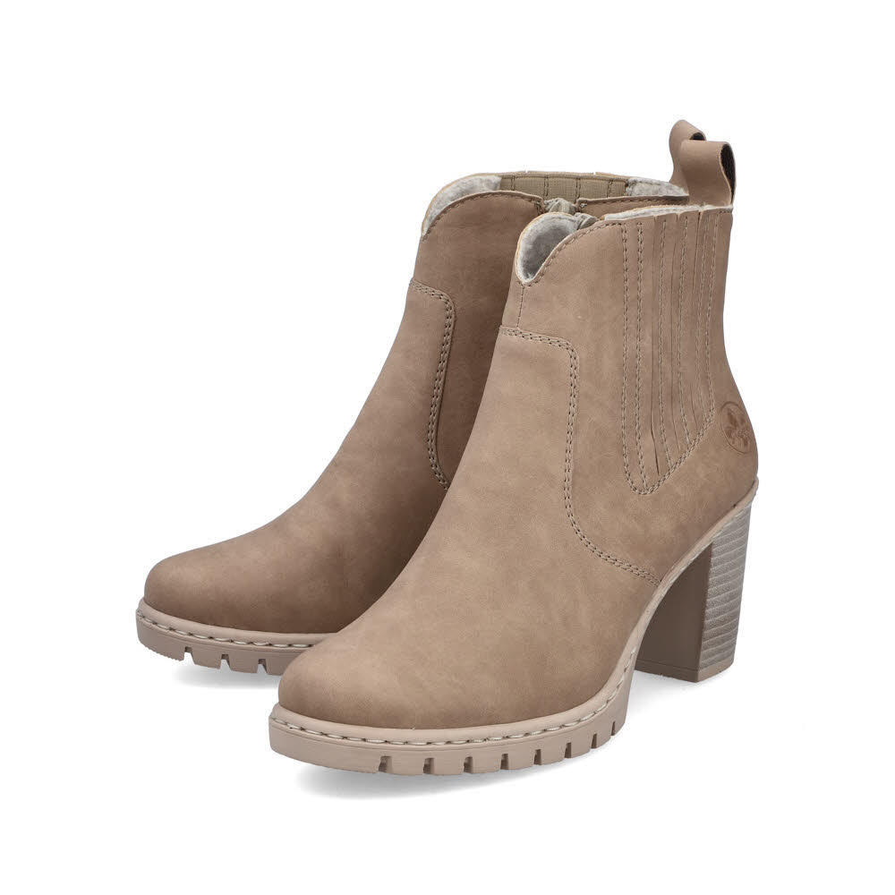 Rieker Stiefeletten Damen Kurzstiefel Freizeitstiefel braun