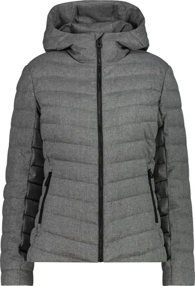 CMP WOMAN JACKET FIX HOOD Damen Daunenjacke grau