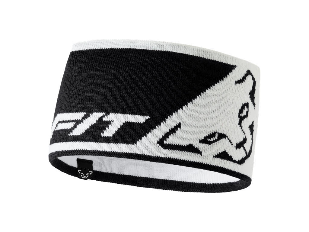 Dynafit Leopard Logo Stirnband Unisex Funktionale Wärme Touren weiß/schwarz NEU