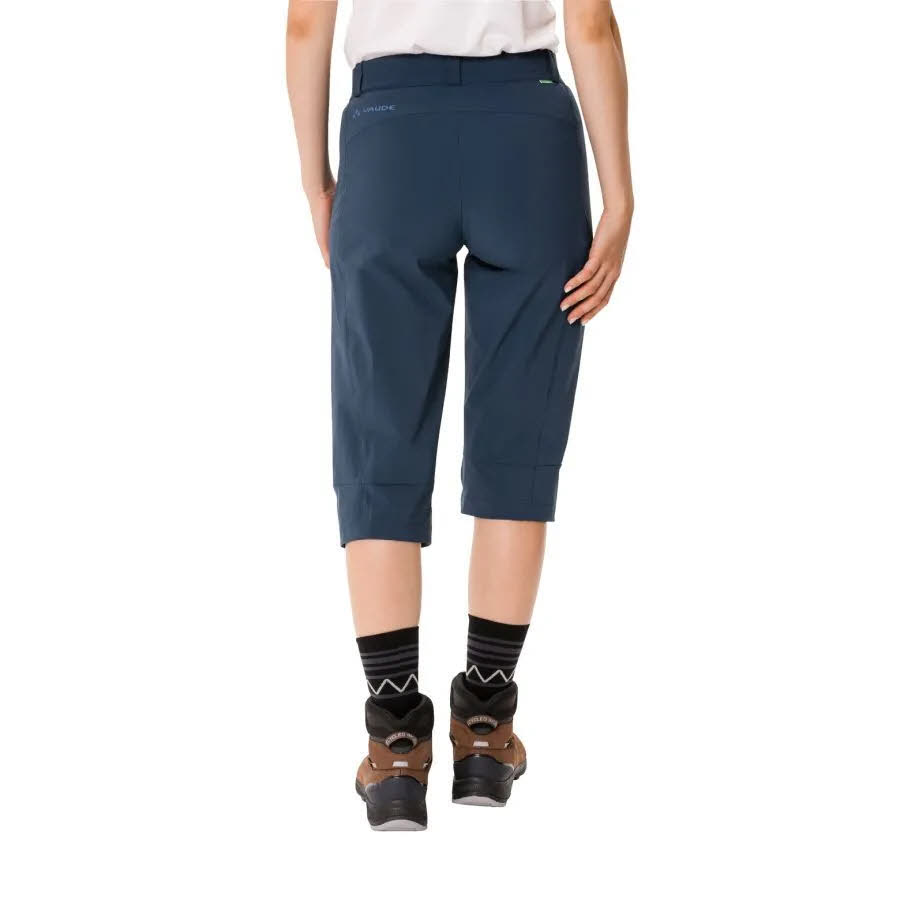 Vaude Farley Stretch Capri Hose III Damen Wanderhose Trekkinghose blau