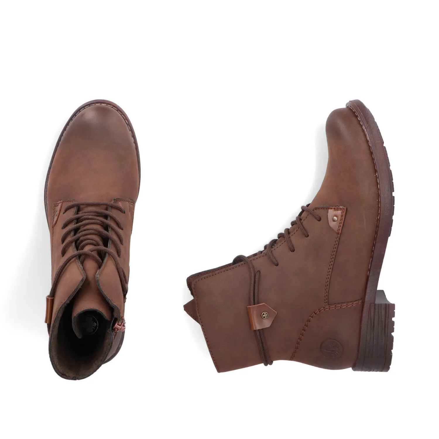 Rieker Damen Schnürstiefel braun