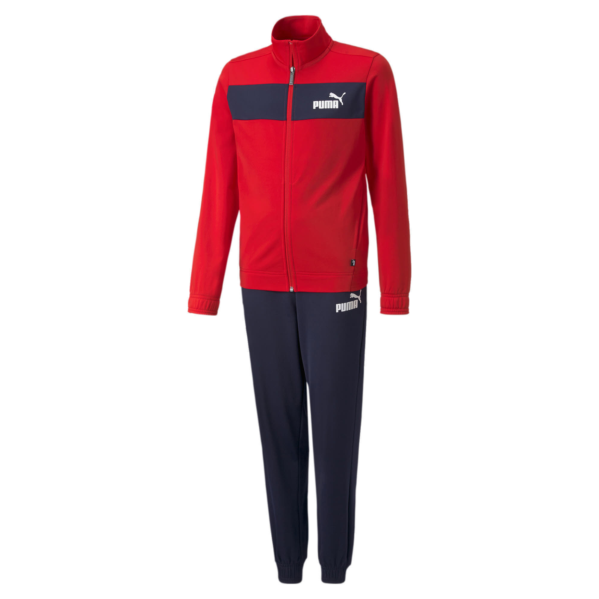 Puma Poly Suit cl B Herren Trainingsanzug Sportanzug rot-schwarz