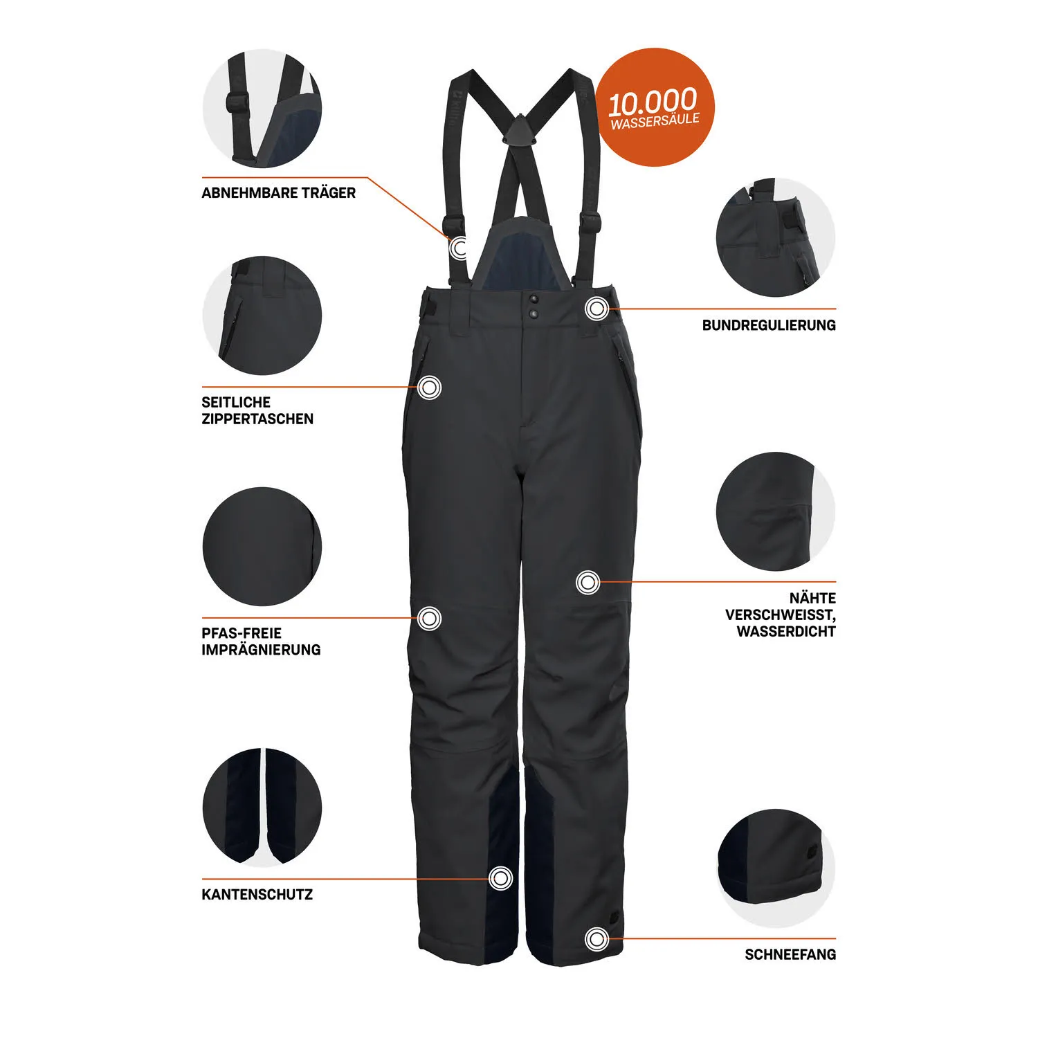 Killtec KSW Jungen Schneehose Schwarz