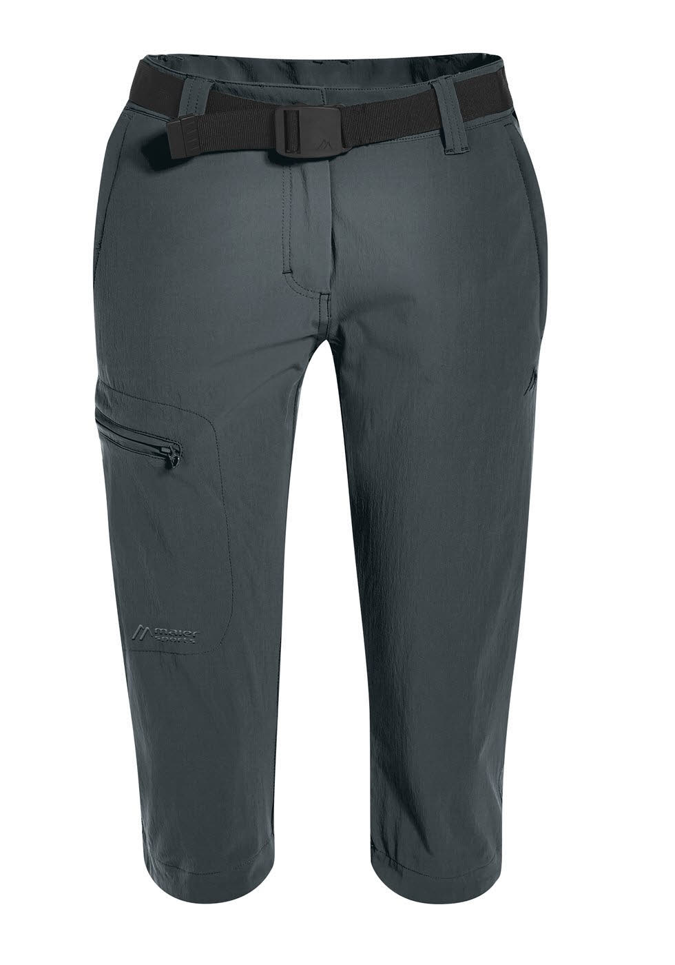 Maier Sports Capri Inara Slim 3/4 Hose Damen Hose Outdoor Freizeit grau NEU