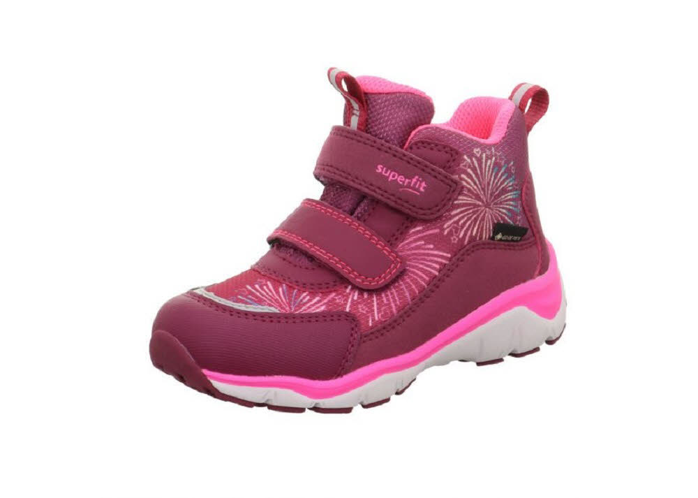 Superfit Sport5 Mädchen Sneaker High Frreizeitschuhe rot/pink