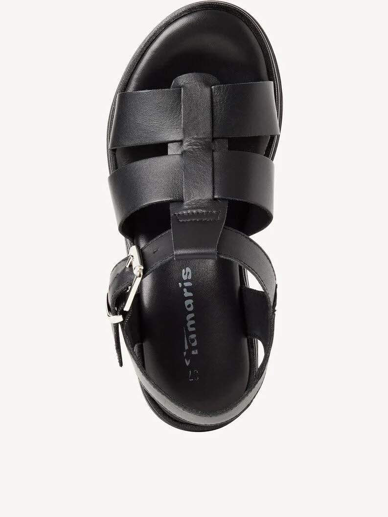 Tamaris Ledersandalette Damen schwarz