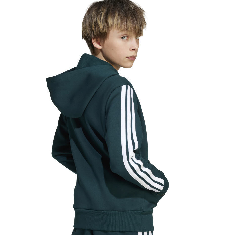 adidas Essentials Kinder Kapuzenjacke blau/weiß