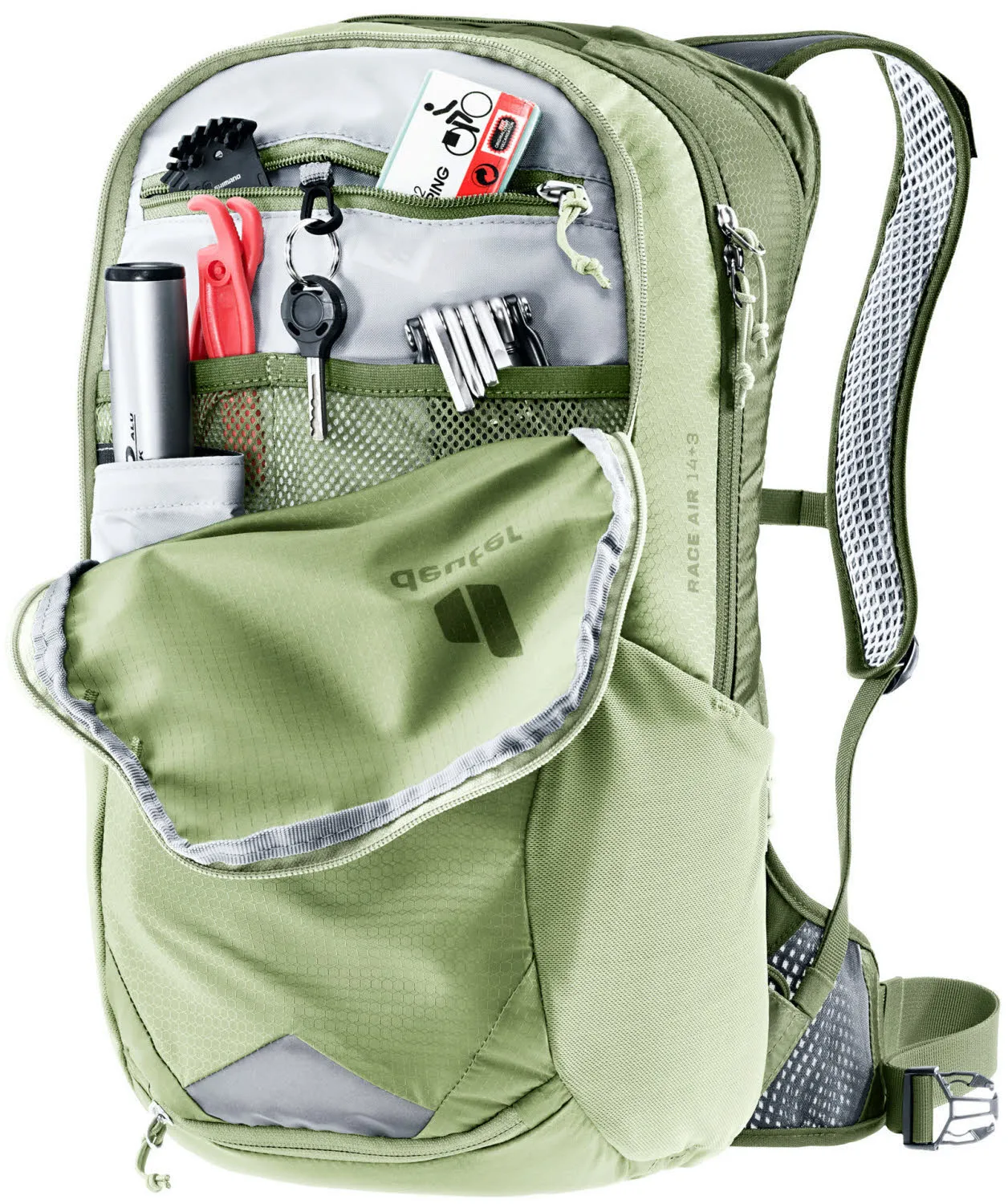 Deuter Race Air 14 + 3 Fahrradrucksack Freizeitrucksack grün