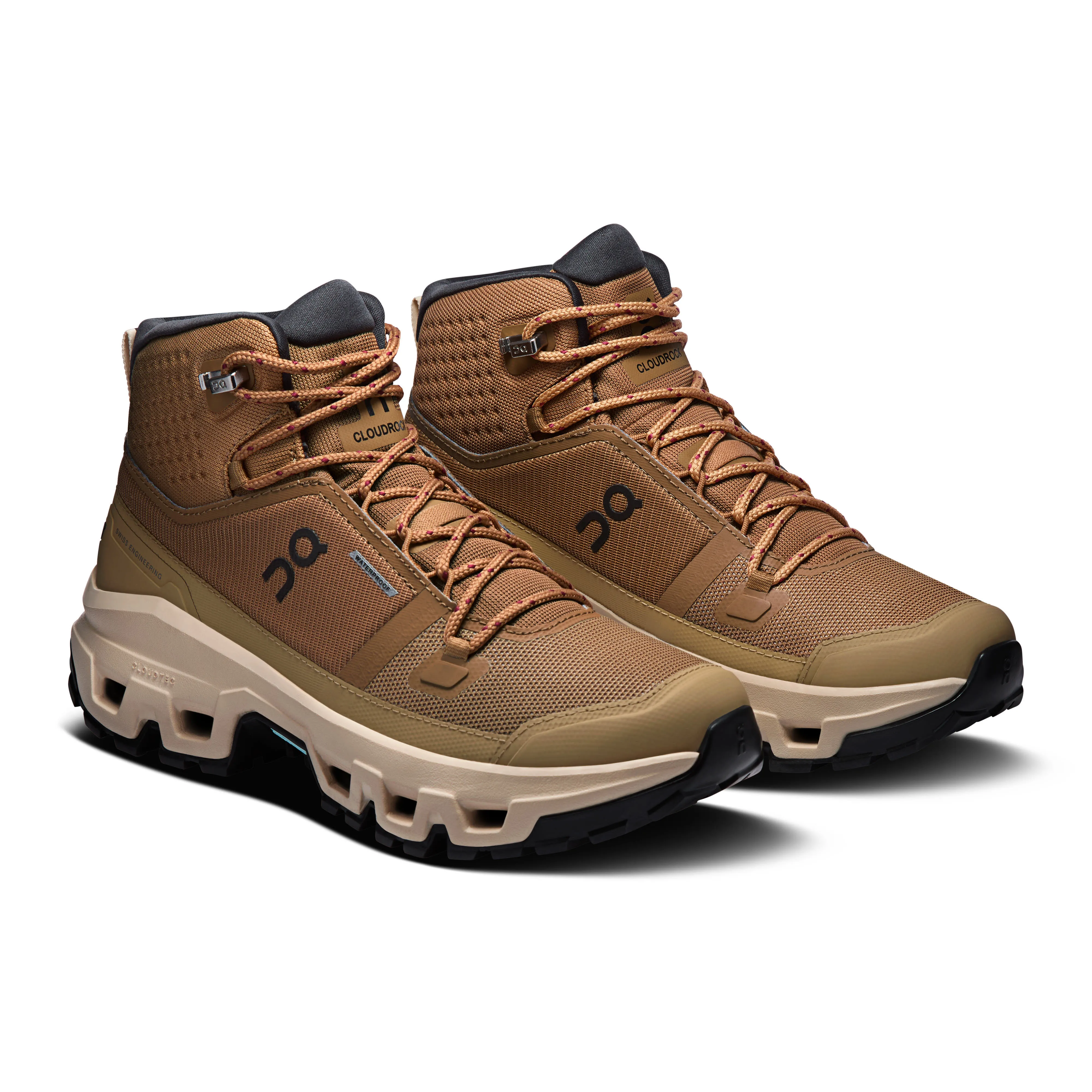 ON CLOUDROCK MID WP Damen Wanderschuhe Trekkingschuhe Mid sphinx/sand