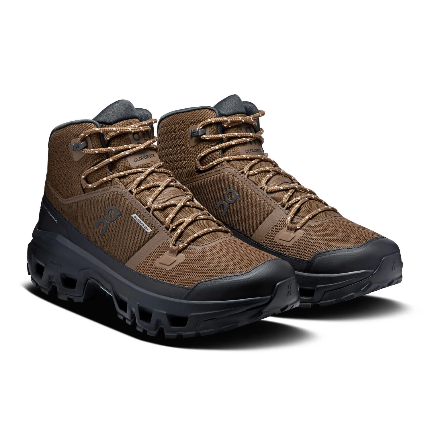 ON CLOUDROCK MID WP Herren Wanderschuhe Trekkingschuhe Mid earth/black