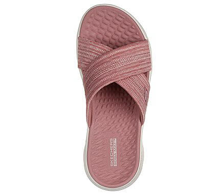 Skechers GO WALK Flex Sandal - Impressed Damen Sandale Flip Flop pink