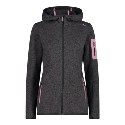 CMP Fleecejacke Kapuzenjacke Midlayer Damen dunkelgrau schwarz NEU