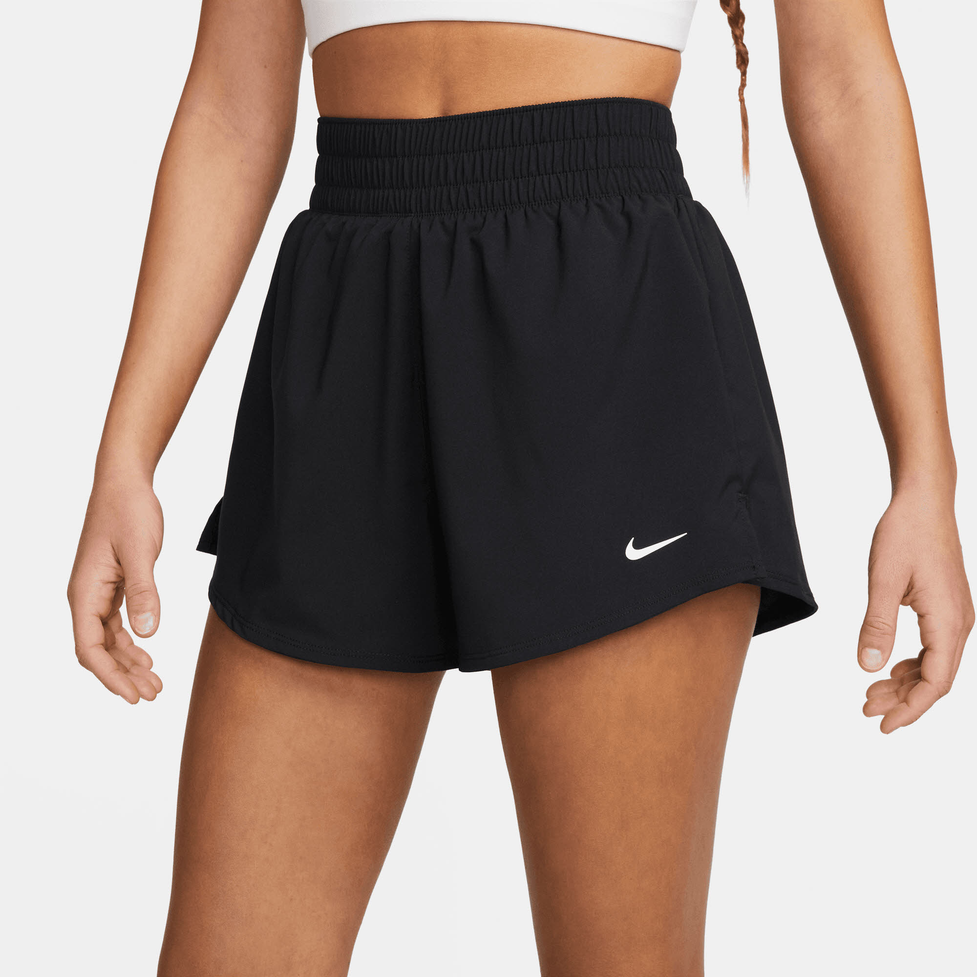 NIKE ONE DRI-FIT WOMEN'S HIGH Damen Shorts Laufshorts Workout schwarz NEU