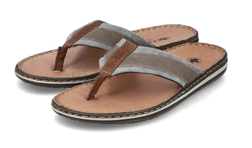 Rieker Herren Flip Flops Zehentrenner braun