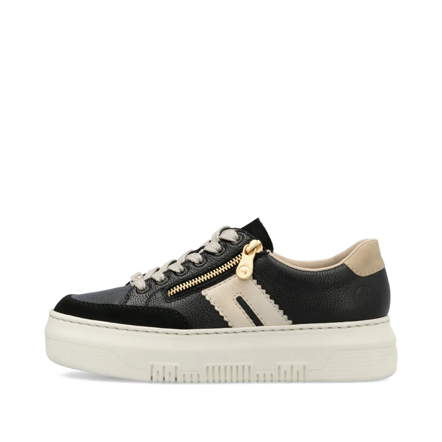 Rieker Damen Sneaker Low Schnürer schwarz
