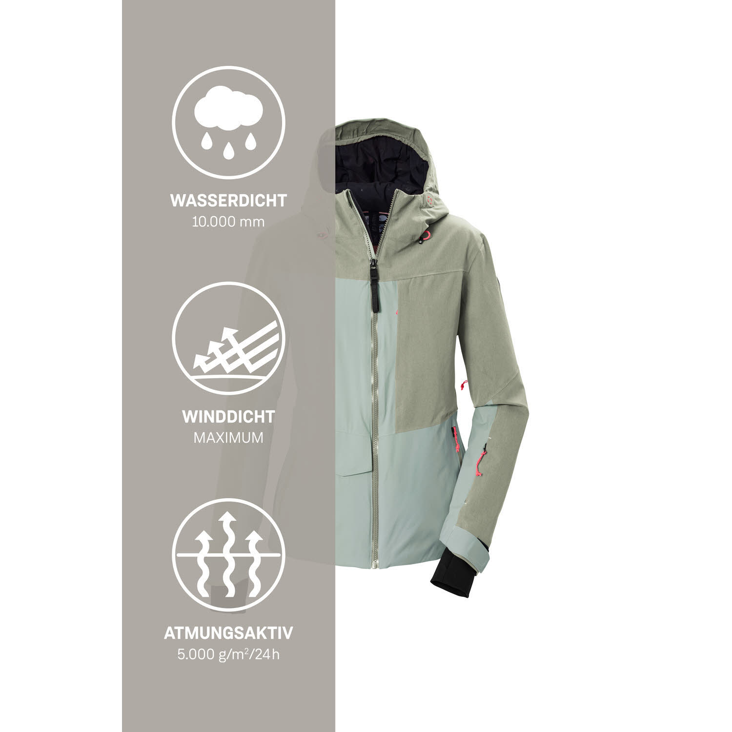 Killtec KSW 227 WMN SKI JCKT Damen Skijacke Snowboardjacke Winterjacke sea foam