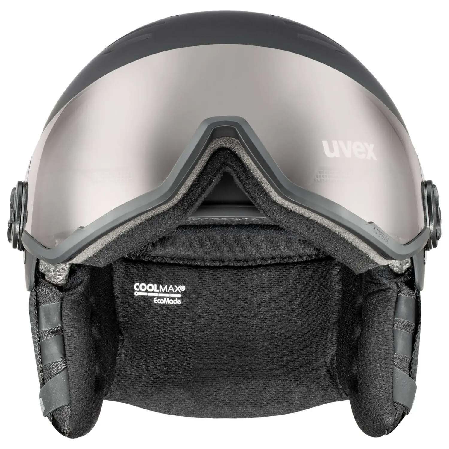 Uvex wanted visor pro V Skihelm Visier Belüftungssystem Fidlock Unisex schwarz matt