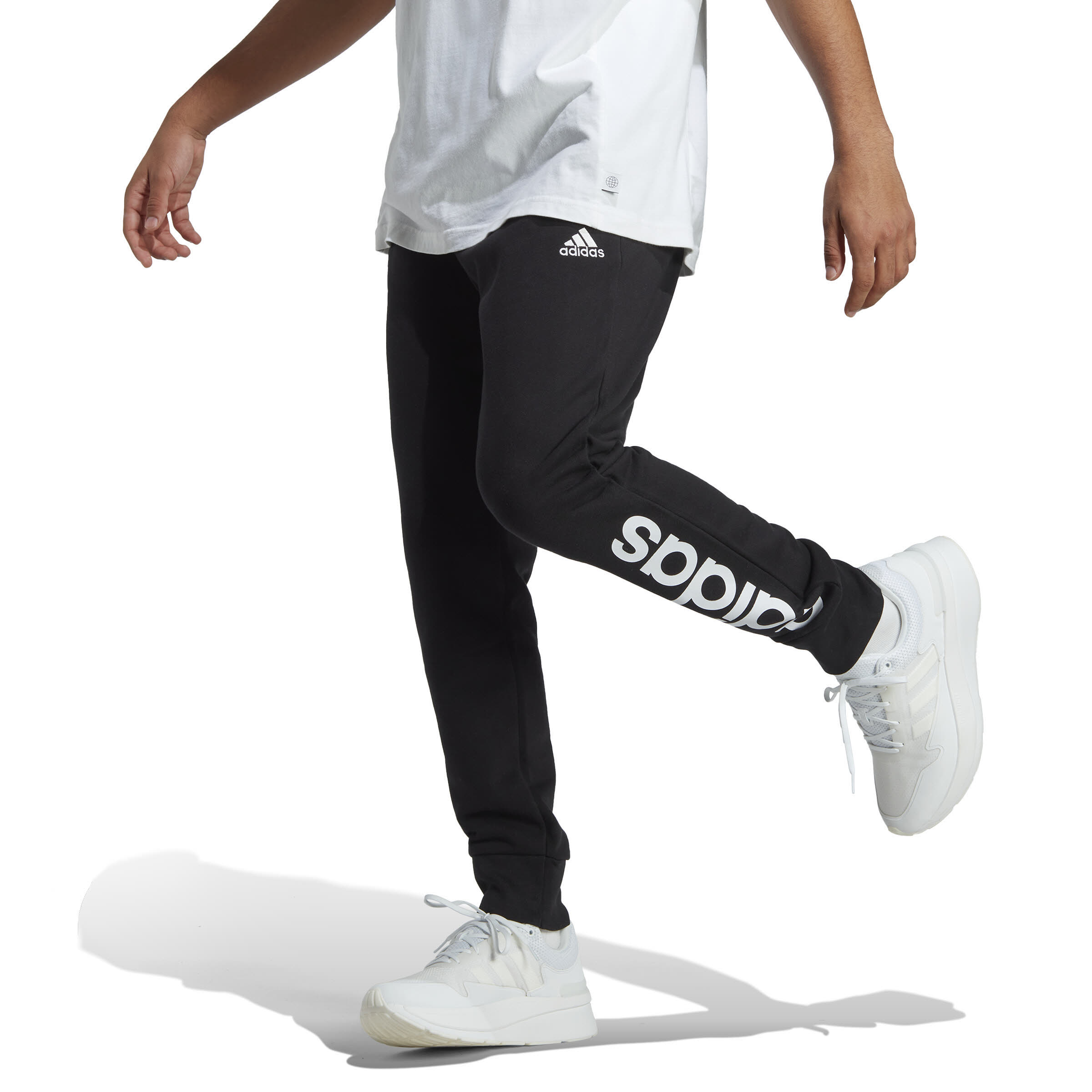 adidas Essentials French Terry Tapered Cuff Logo Jogginghose Herren schwarz