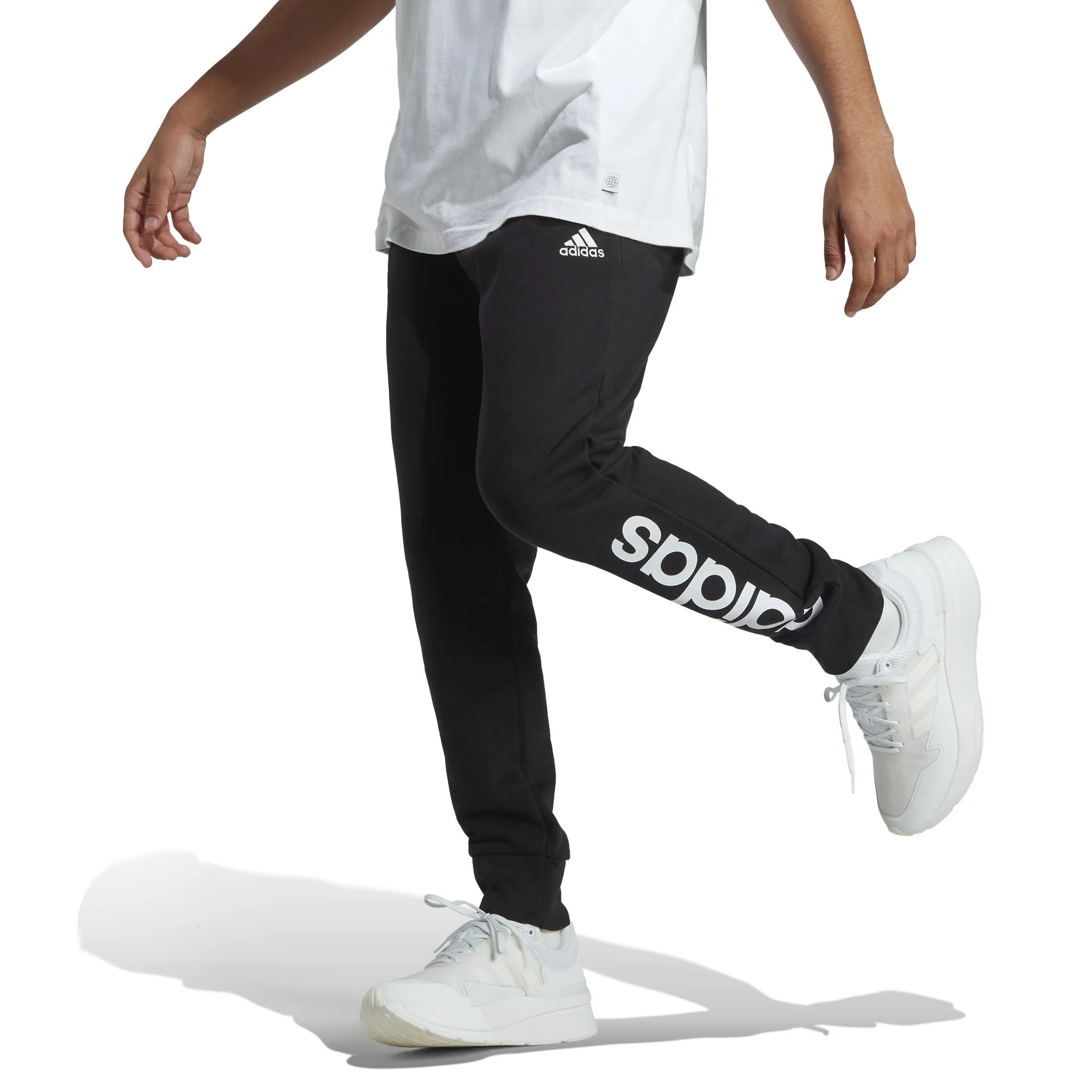adidas Essentials French Terry Tapered Cuff Logo Jogginghose Herren schwarz