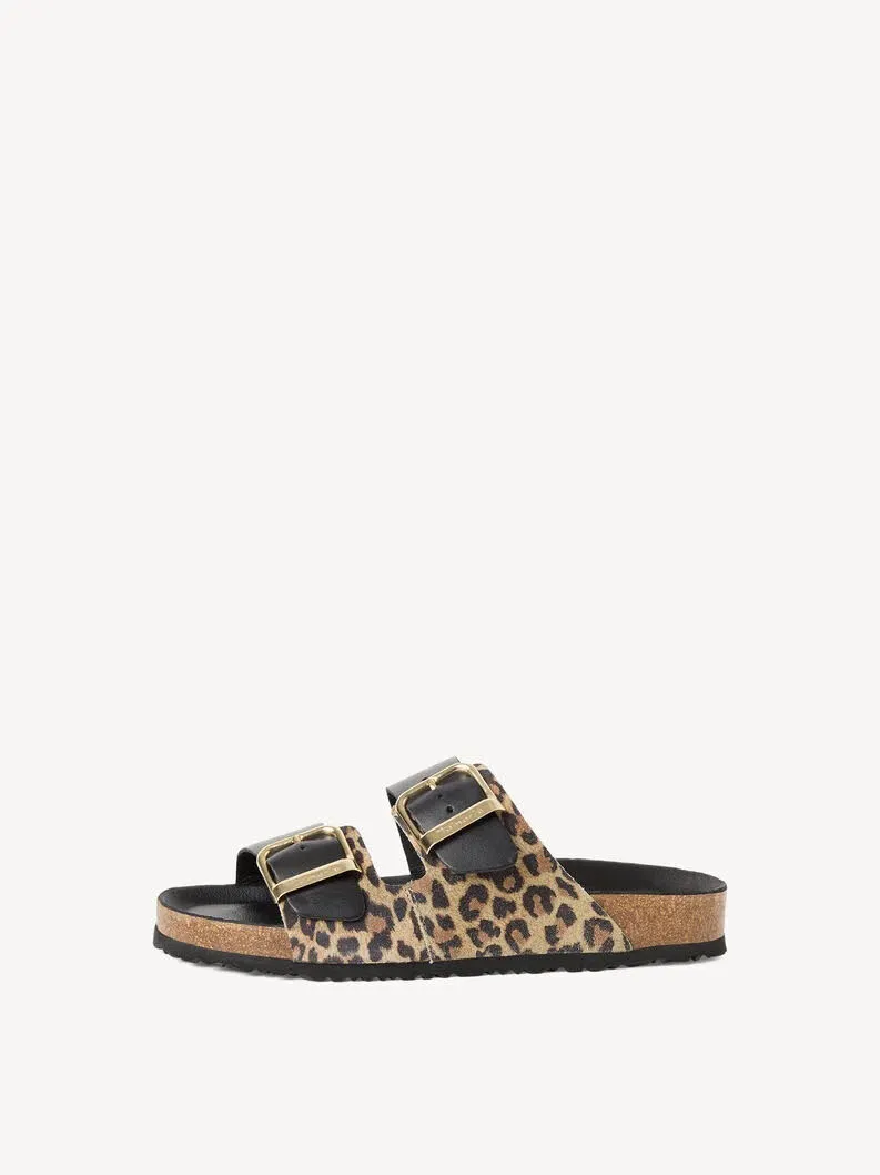 Tamaris Pantolette Damen BLACK/LEOPARD