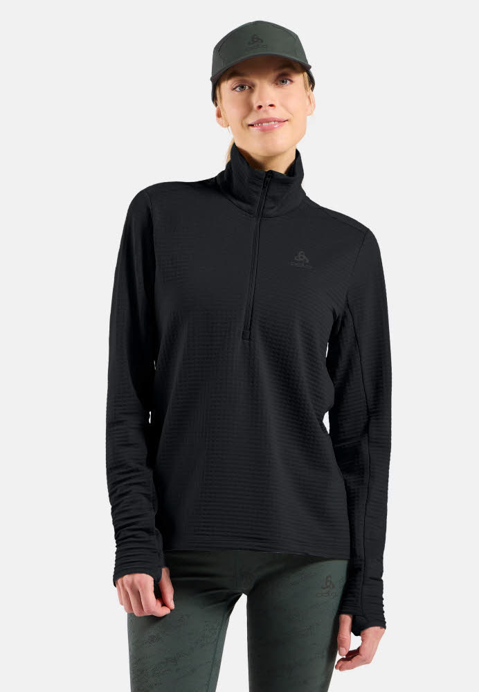 Odlo ESSENTIAL THERMAL Damen Midlayer Funktionsshirt schwarz