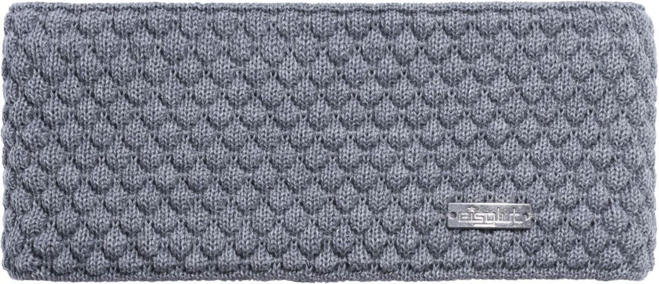 Eisglut Minal Merino Strickstirnband Unisex grau